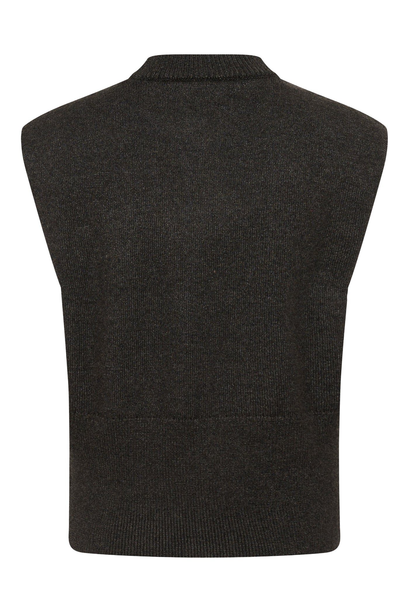 KAbarbara Knit Vest Dark Grey Melange - 100125 - 10512248