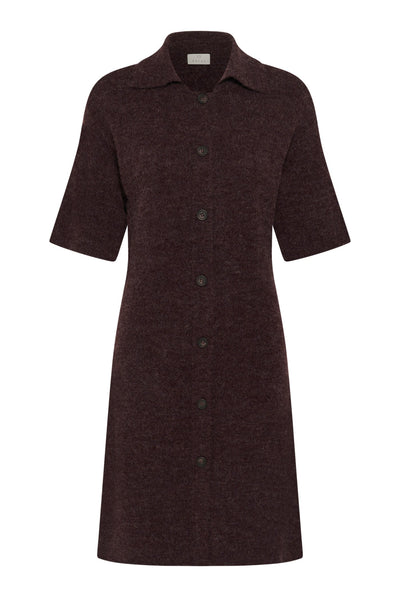 KAsigne Knit Dress Fudge Melange - 1916191 - 10512250 Thumbnail