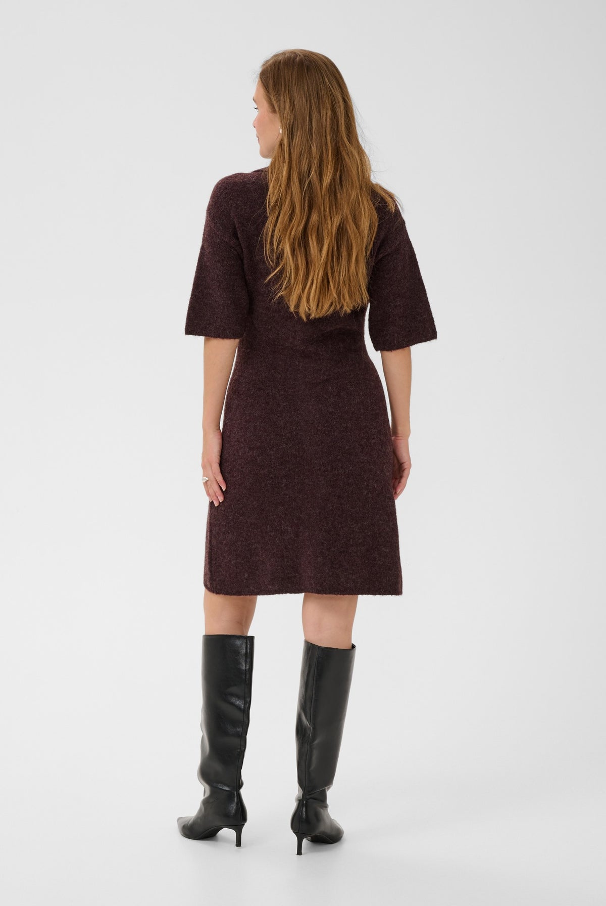 KAsigne Knit Dress Fudge Melange - 1916191 - 10512250