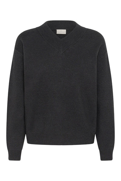 KAloana Knit Pullover Dark Grey Melange - 100125 - 10512253 Thumbnail
