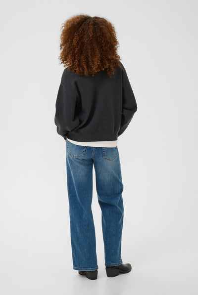 KAloana Knit Pullover Dark Grey Melange - 100125 - 10512253 Thumbnail