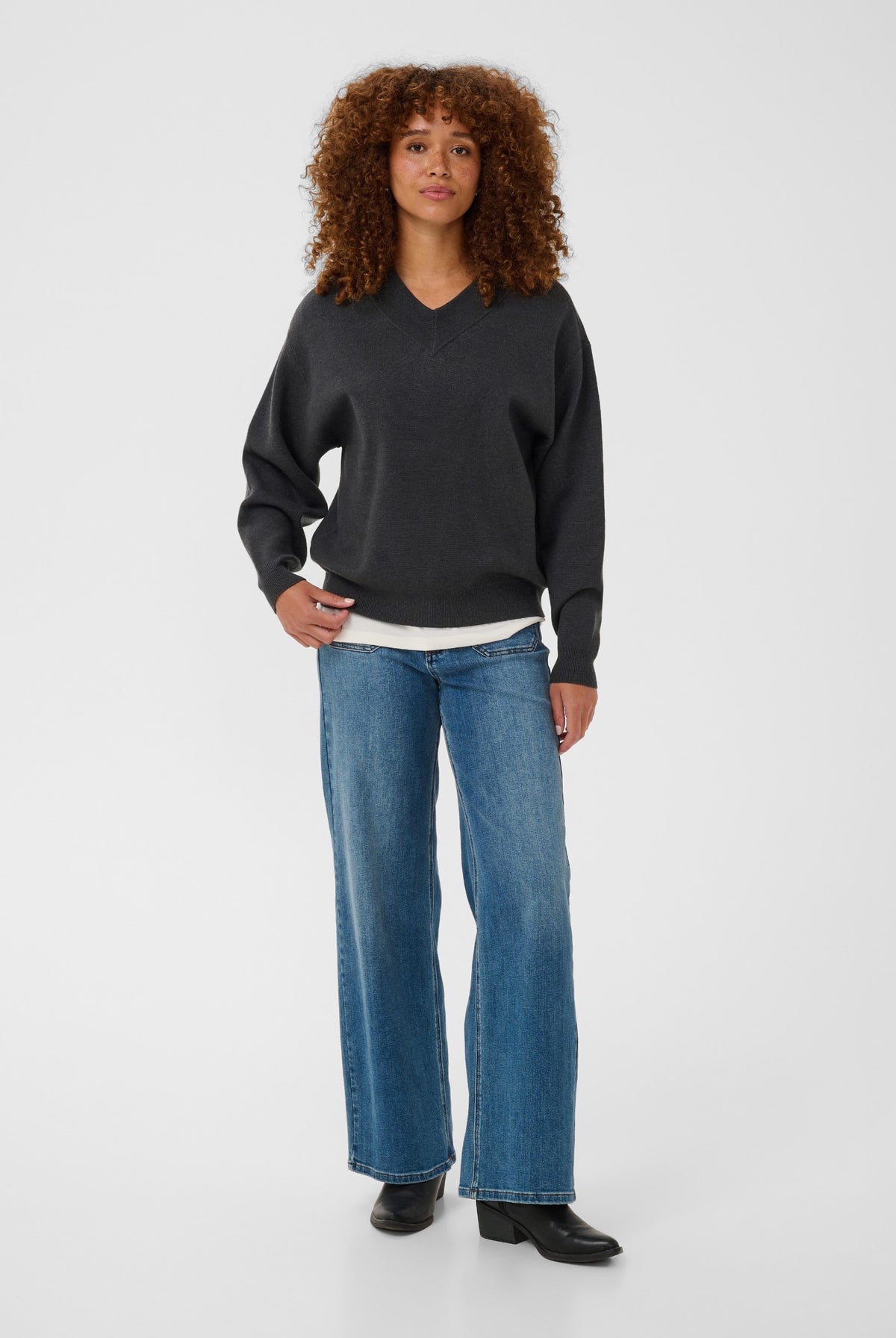 KAloana Knit Pullover Dark Grey Melange - 100125 - 10512253