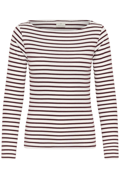 KAliddy LS Boatneck T-Shirt Chalk / Fudge Stripe - 1000345 - 10512256 Thumbnail
