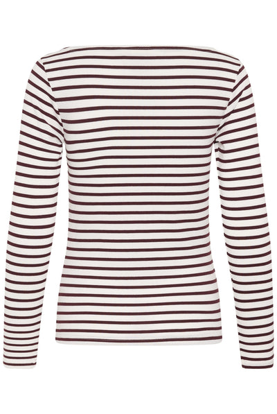 KAliddy LS Boatneck T-Shirt Chalk / Fudge Stripe - 1000345 - 10512256 Thumbnail