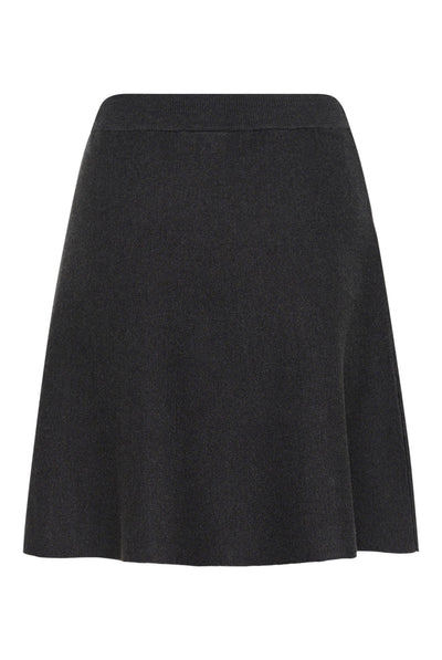 KAloana Knit Skirt Dark Grey Melange - 100125 - 10512258 Thumbnail