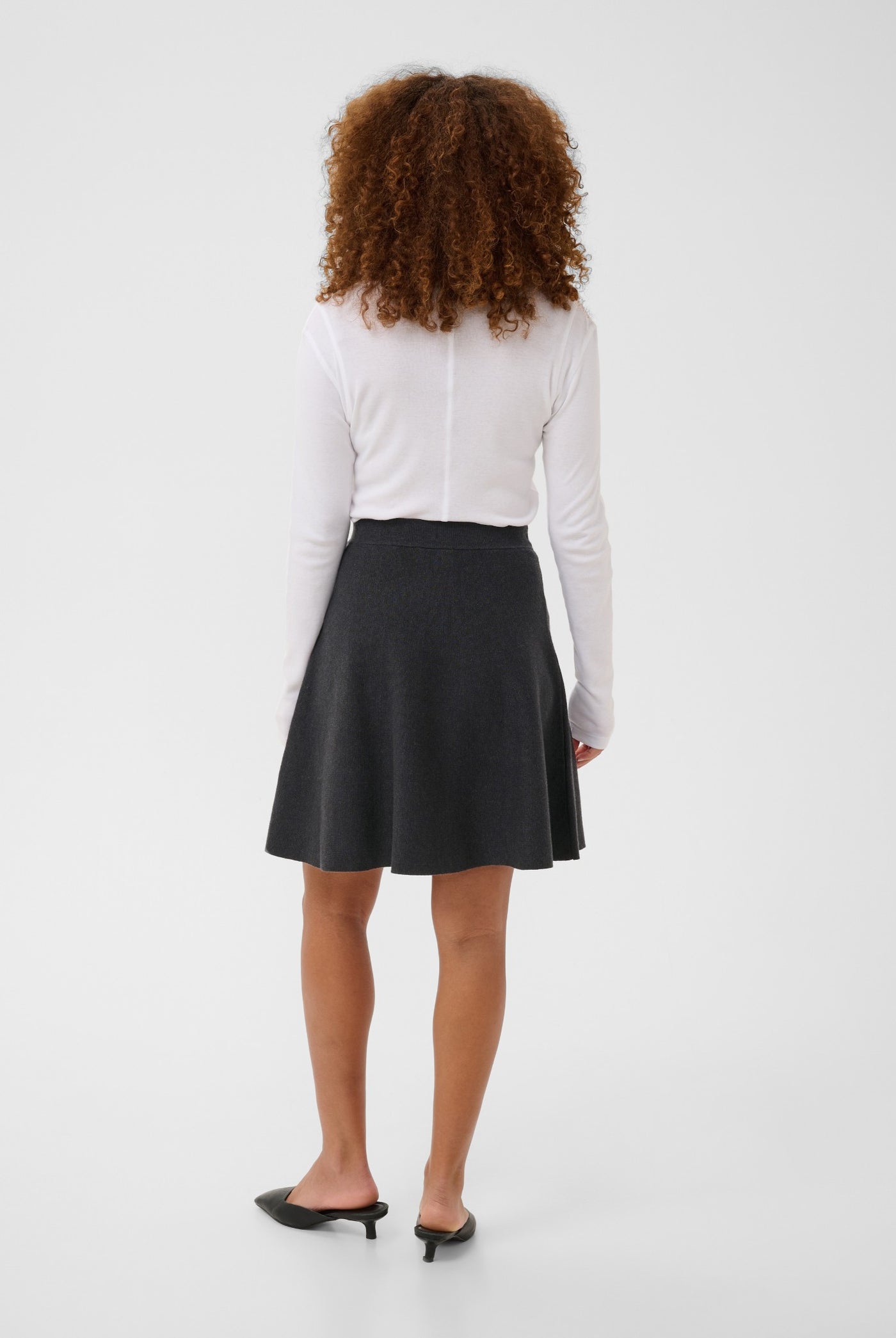 KAloana Knit Skirt Dark Grey Melange - 100125 - 10512258