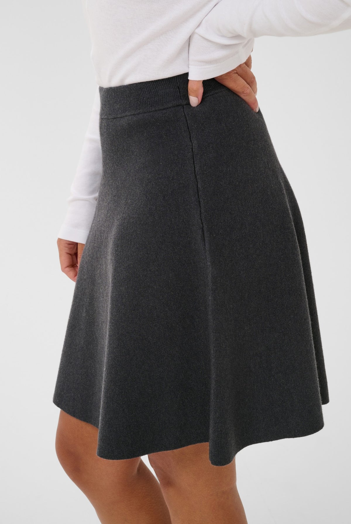 KAloana Knit Skirt Dark Grey Melange - 100125 - 10512258
