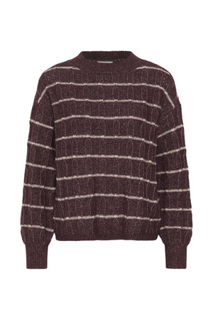 KAsirens Striped Pullover Fudge Melange/Beige Stripe - 1 - 10512261