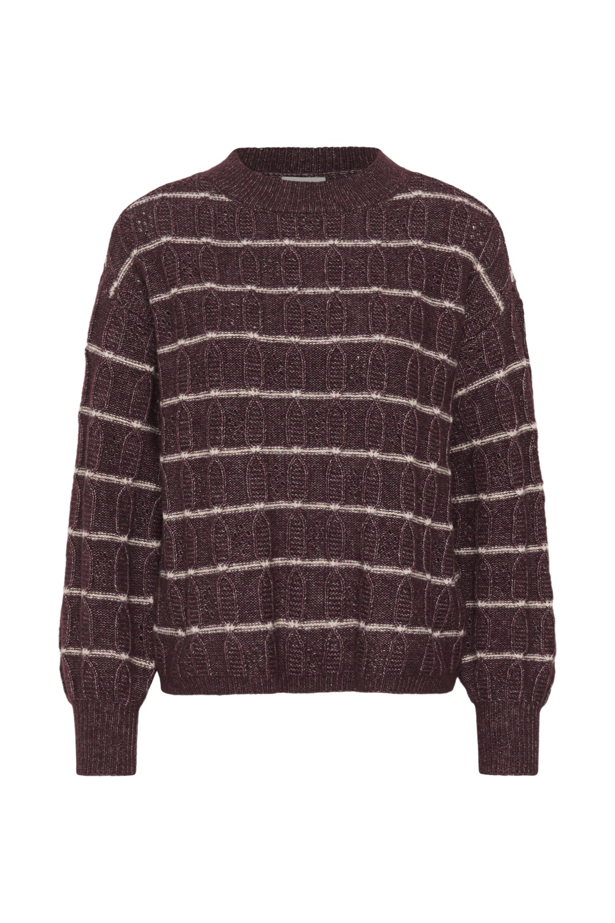 KAsirens Striped Pullover Fudge Melange/Beige Stripe - 1 - 10512261