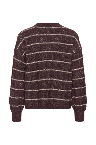 KAsirens Striped Pullover Fudge Melange/Beige Stripe - 1 - 10512261 Thumbnail