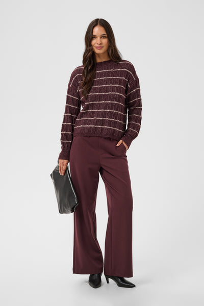 KAsirens Striped Pullover Fudge Melange/Beige Stripe - 1 - 10512261 Thumbnail