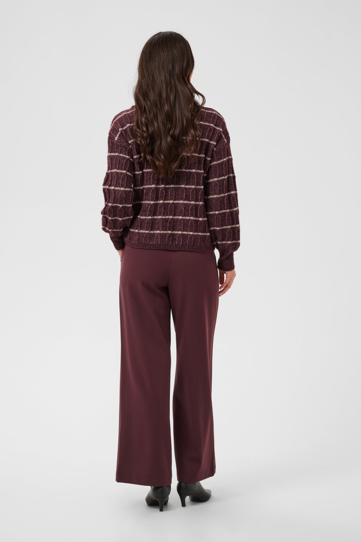 KAsirens Striped Pullover Fudge Melange/Beige Stripe - 1 - 10512261
