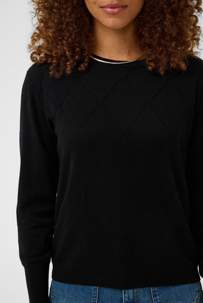 KAlizza Argyle Pullover LS Black Deep - 100121 - 10512268 Thumbnail