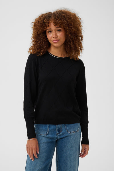 KAlizza Argyle Pullover LS Black Deep - 100121 - 10512268 Thumbnail