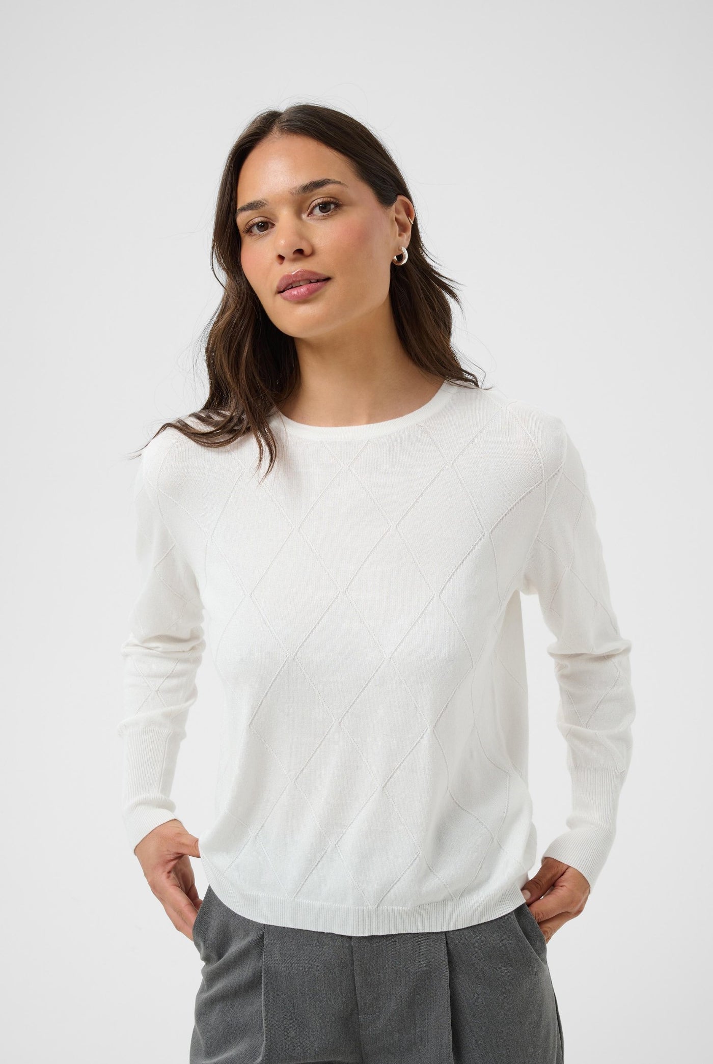 KAlizza Argyle Pullover LS Chalk - 110602 - 10512268