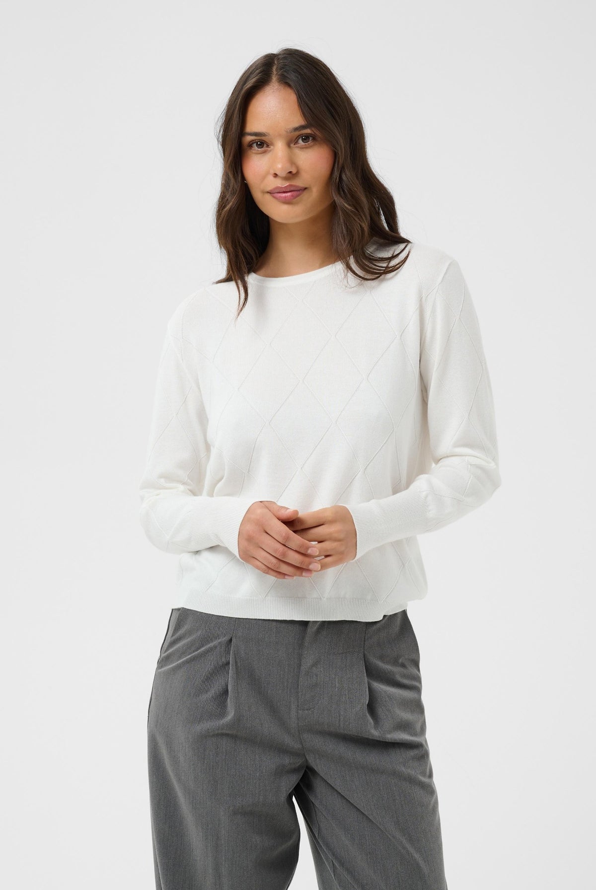 KAlizza Argyle Pullover LS Chalk - 110602 - 10512268