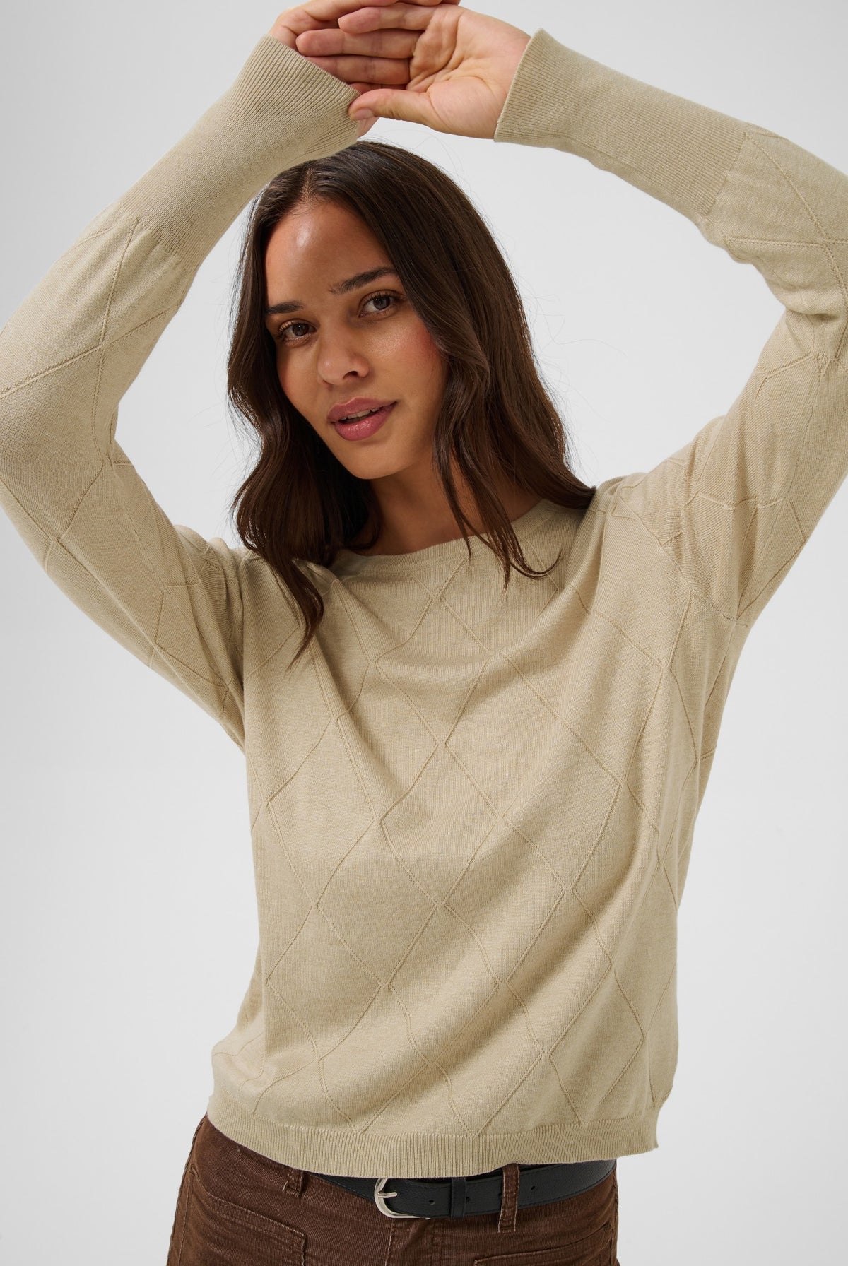 KAlizza Argyle Pullover LS Feather Gray Melange - 1513051 - 10512268