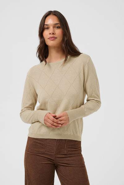 KAlizza Argyle Pullover LS Feather Gray Melange - 1513051 - 10512268 Thumbnail