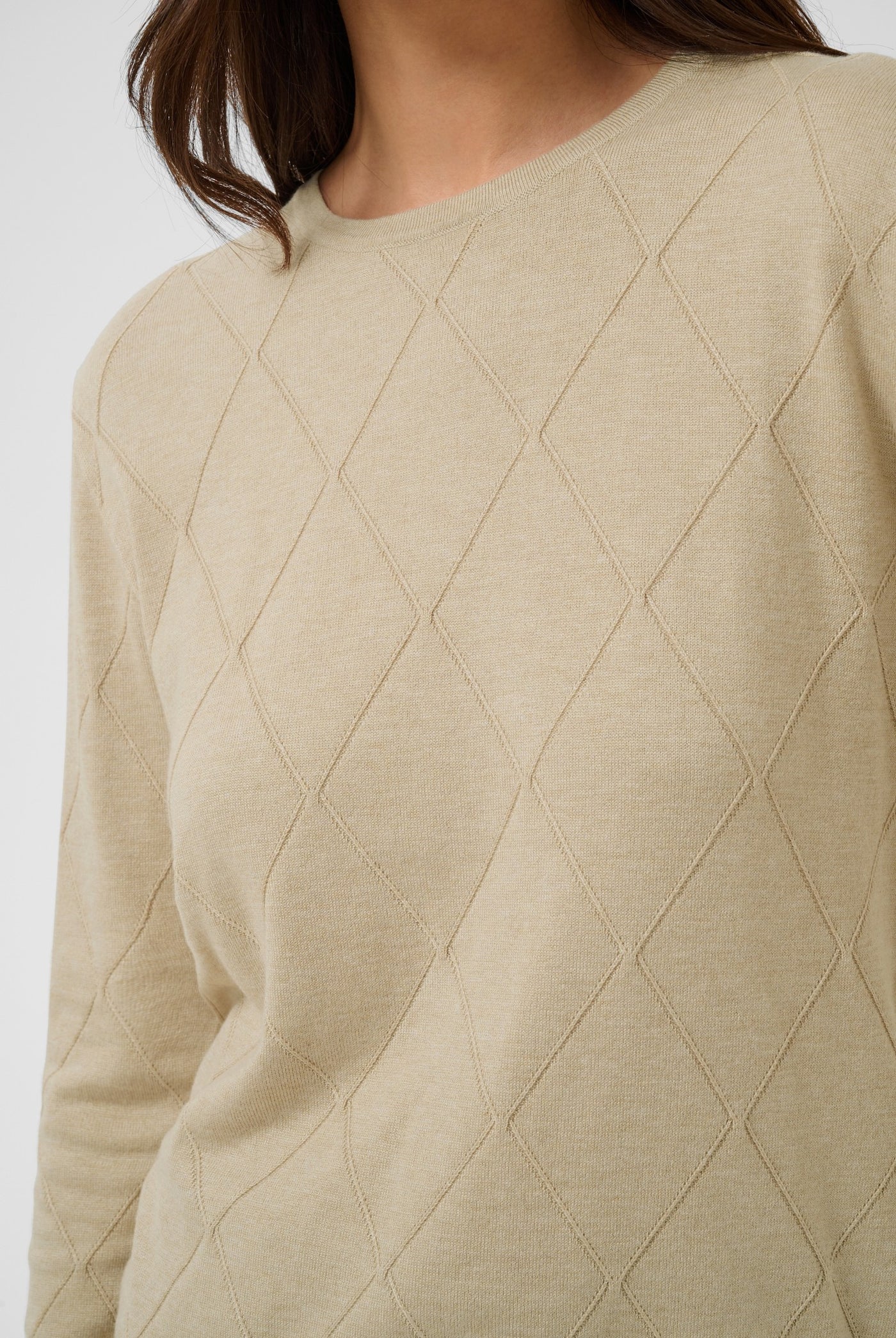 KAlizza Argyle Pullover LS Feather Gray Melange - 1513051 - 10512268