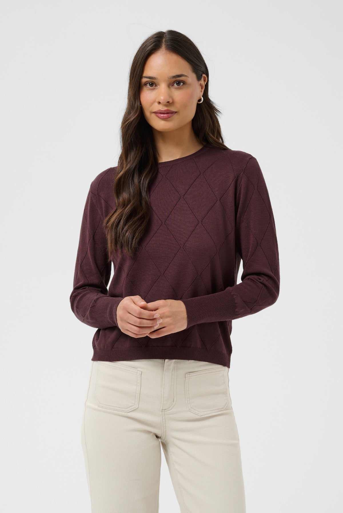 KAlizza Argyle Pullover LS Fudge - 191619 - 10512268