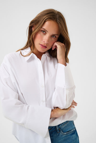 KAkiki Lace Shirt Optical White - 110601 - 10512274 Thumbnail