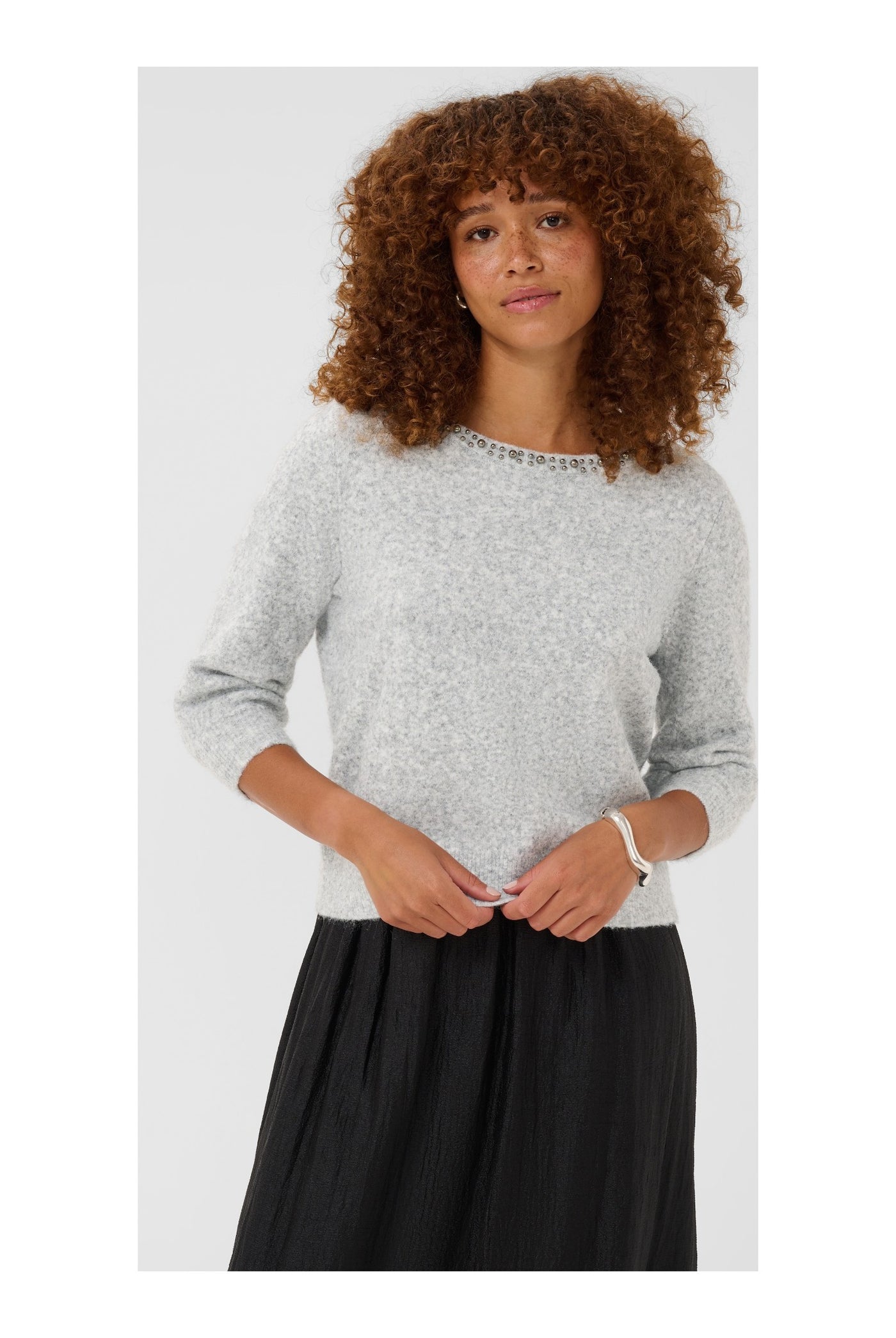KAselly Pullover Grey Melange - 100123 - 10512296