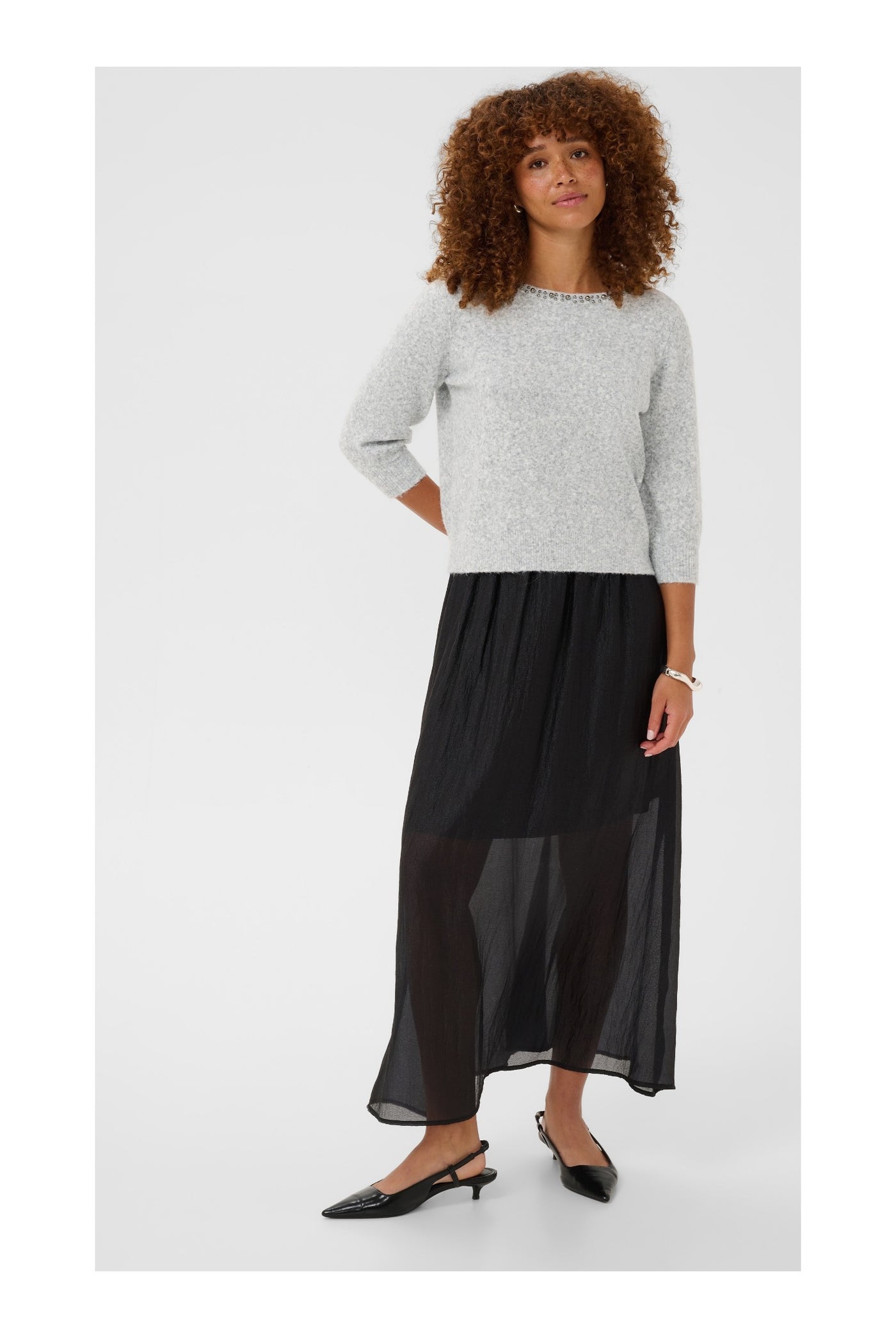 KAselly Pullover Grey Melange - 100123 - 10512296
