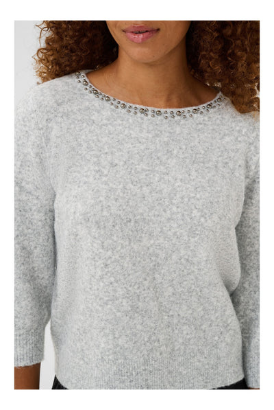 KAselly Pullover Grey Melange - 100123 - 10512296 Thumbnail
