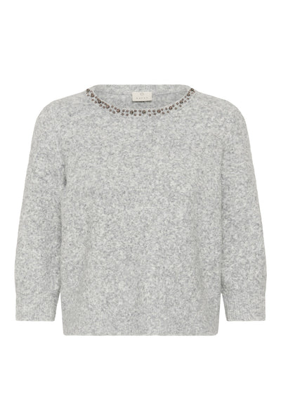 KAselly Pullover Grey Melange - 100123 - 10512296 Thumbnail