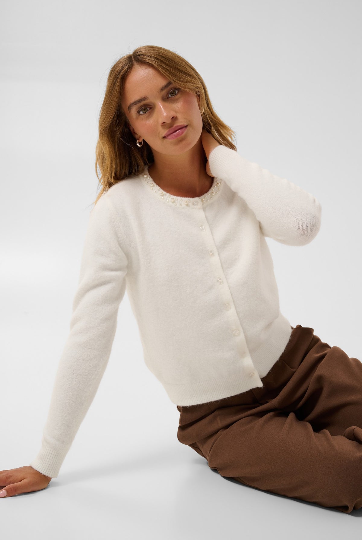 KAselly Cardigan Chalk - 110602 - 10512297