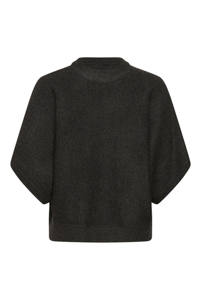 KAbarbara Wing SL Pullover Dark Grey Melange - 100125 - 10512436 Thumbnail