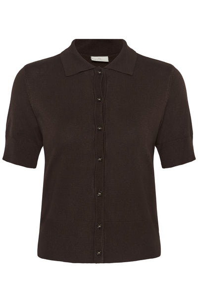 KAlizza Polo Cardigan Coffee Bean - 190915 - 10512466 Thumbnail
