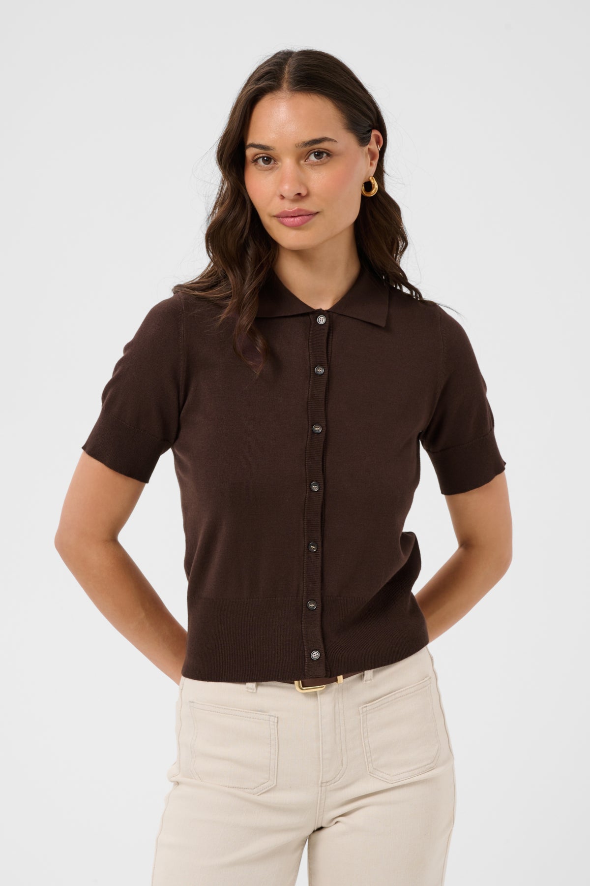 KAlizza Polo Cardigan Coffee Bean - 190915 - 10512466