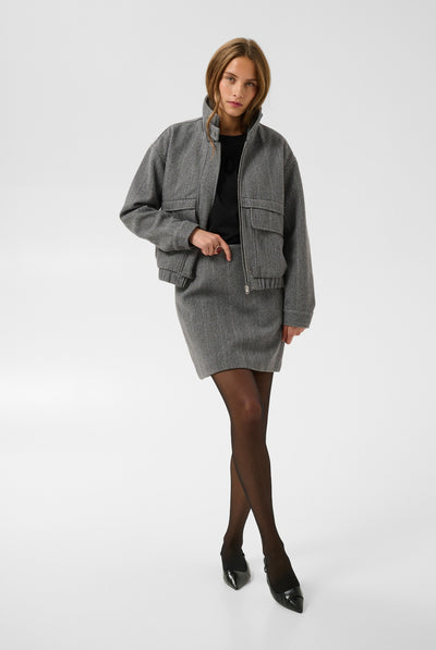 KAlaury Pencil Skirt Grey Herringbone - 1000058 - 10512568 Thumbnail