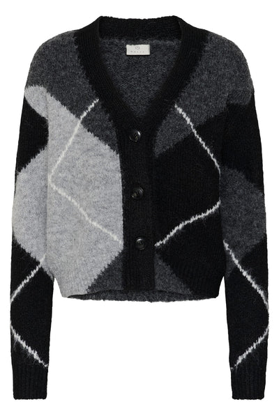 KAgrith Cardigan Grey melange / black check - 1 - 10512617 Thumbnail