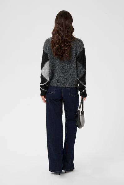 KAgrith Cardigan Grey melange / black check - 1 - 10512617 Thumbnail