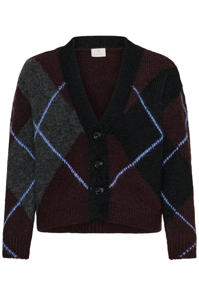 KAgrith Cardigan Dark grey melange / Fudge - 10 - 10512617 Thumbnail