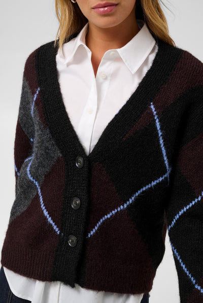 KAgrith Cardigan Dark grey melange / Fudge - 10 - 10512617 Thumbnail