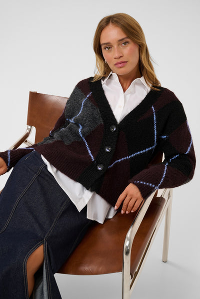 KAgrith Cardigan Dark grey melange / Fudge - 10 - 10512617 Thumbnail
