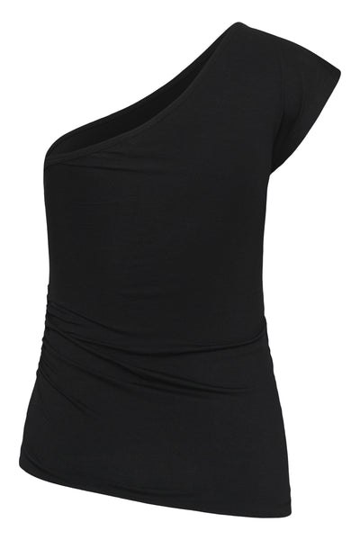KAmaggie One Shoulder Top Black Deep - 100121 - 10512664 Thumbnail