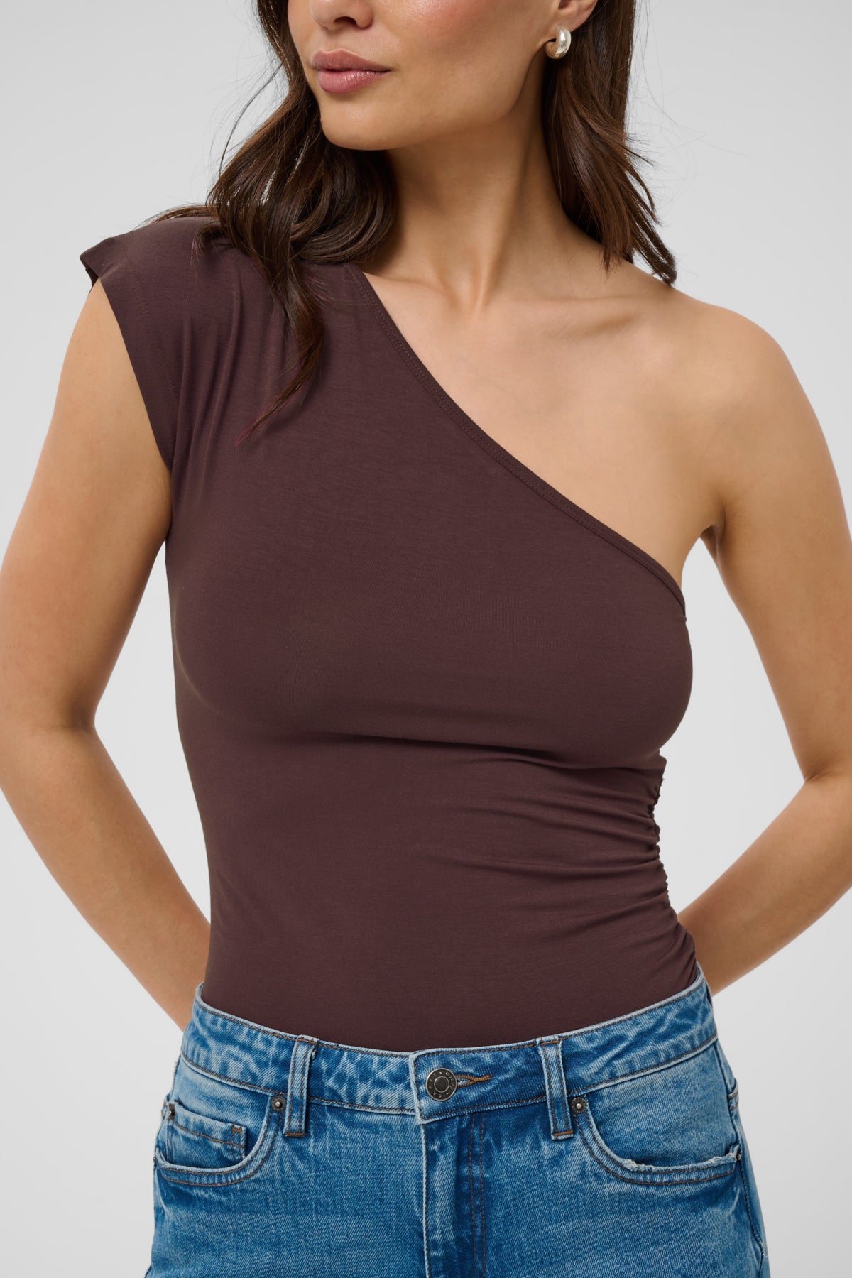 KAmaggie One Shoulder Top Fudge - 191619 - 10512664