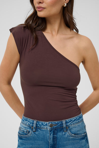 KAmaggie One Shoulder Top Fudge - 191619 - 10512664 Thumbnail