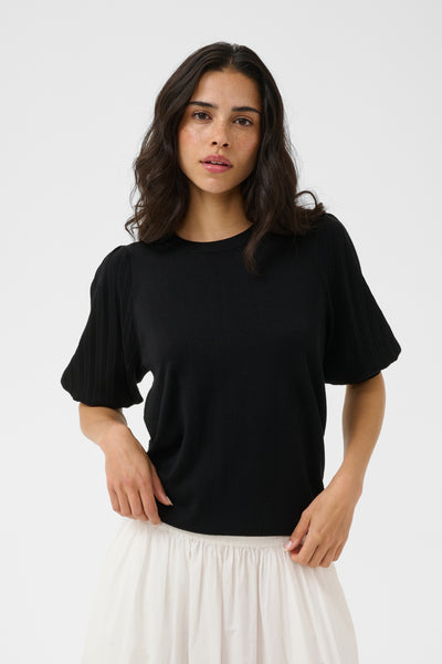 KAlone Knit Pullover1/2 SL Black Deep - 100121 - 10512891 Thumbnail