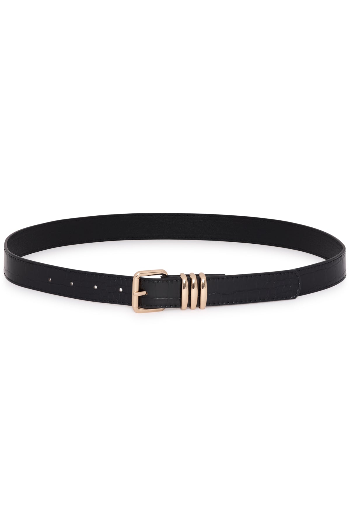 KAsienna Belt Black W. Gold Buckle - 1000553 - 10513005