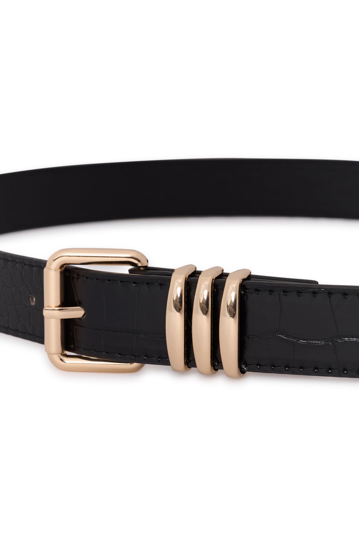 KAsienna Belt Black W. Gold Buckle - 1000553 - 10513005