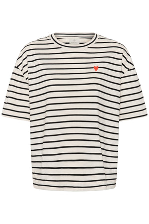 KAminna T-Shirt Chalk/Black-Red Heart - 100058 - 10513021