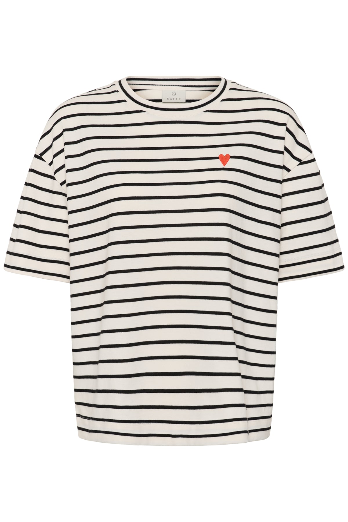 KAminna T-Shirt Chalk/Black-Red Heart - 100058 - 10513021