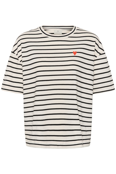 KAminna T-Shirt Chalk/Black-Red Heart - 100058 - 10513021 Thumbnail