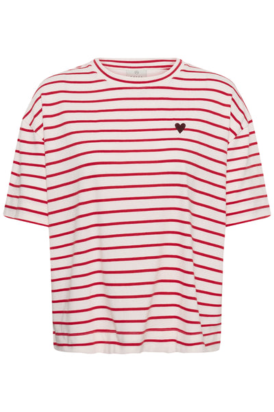 KAminna T-Shirt Chalk/Red - Fudge Heart - 1000 - 10513021 Thumbnail
