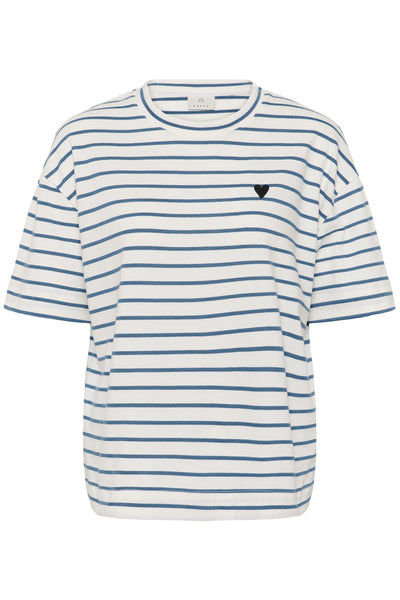 KAminna T-Shirt Chalk/Bering Sea - Black Heart - 10513021 Thumbnail